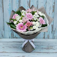 Букет цветов из:  Герберы, Альстромерии и Хризантемы #REPLACE_PRED# Пинюг