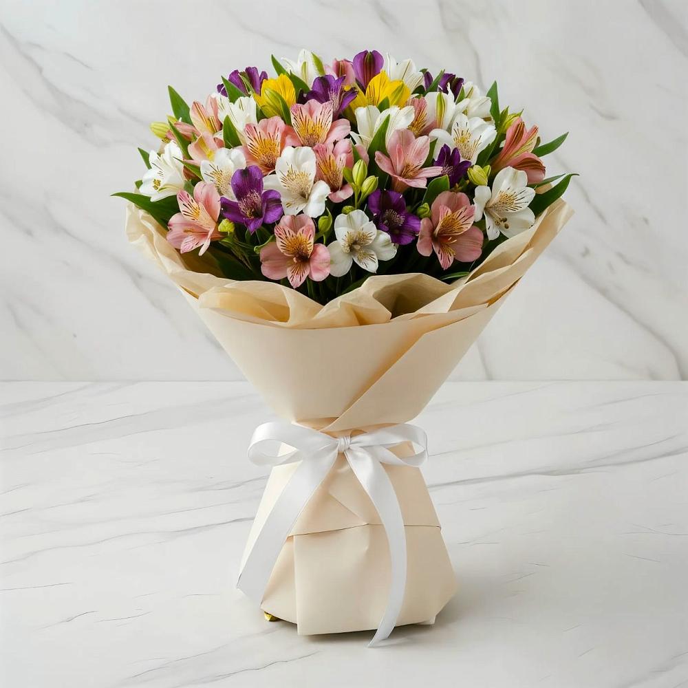 Букет цветов из: Альстромерии в Пинюг