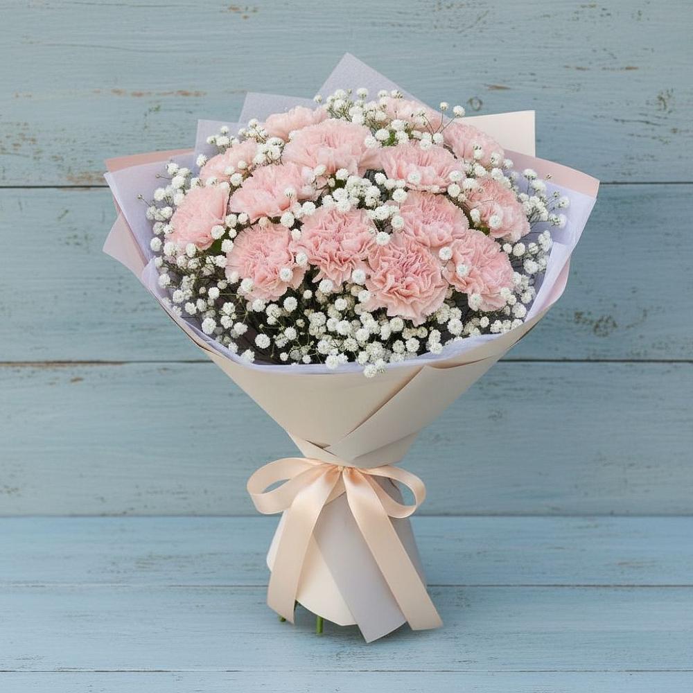 Букет цветов из: Гвоздики в Пинюг