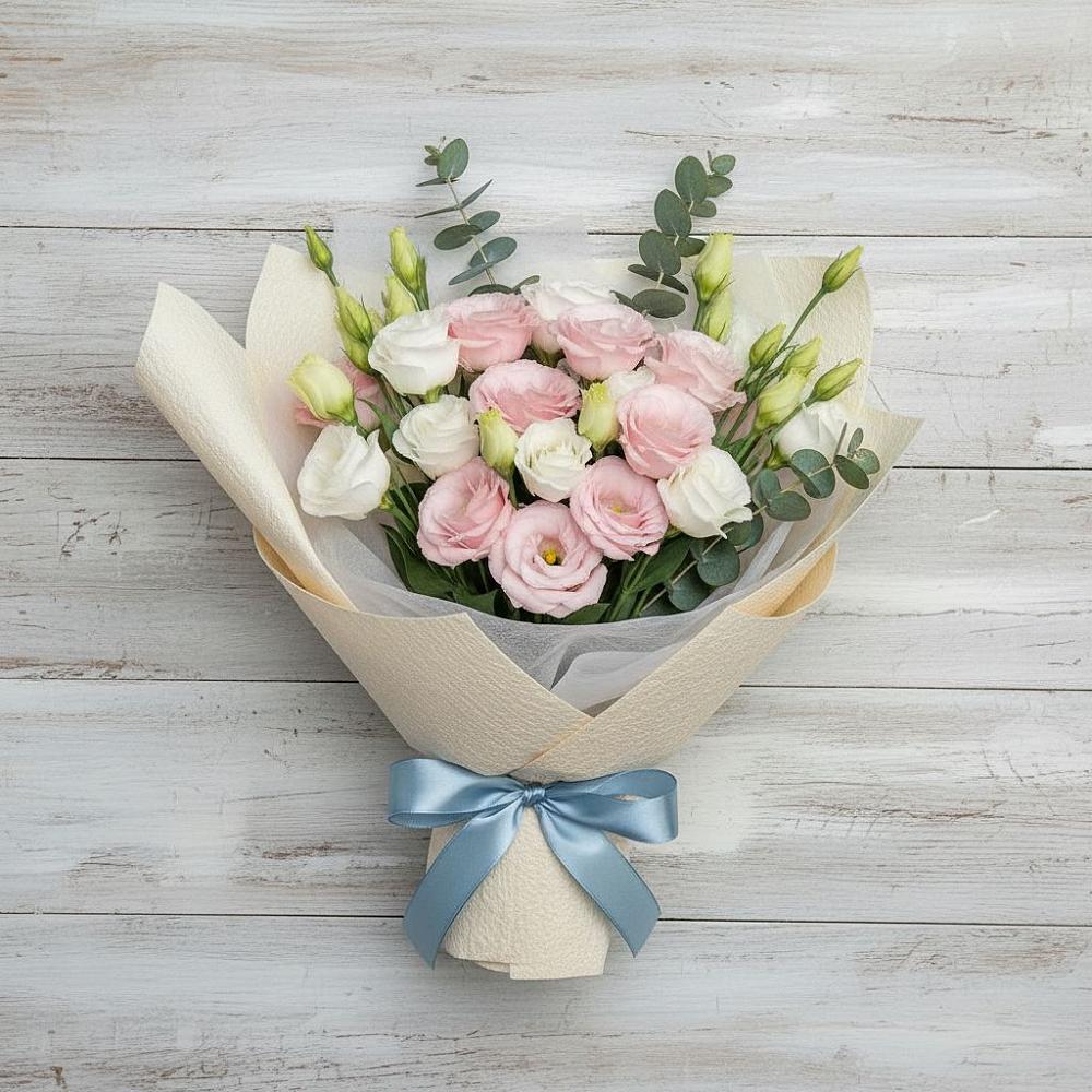 Букет цветов из: Лизиантусы в Пинюг